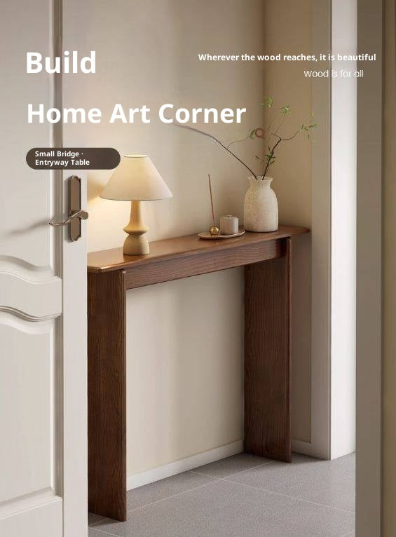 Oak Solid Wood Extra Narrow Entrance Table