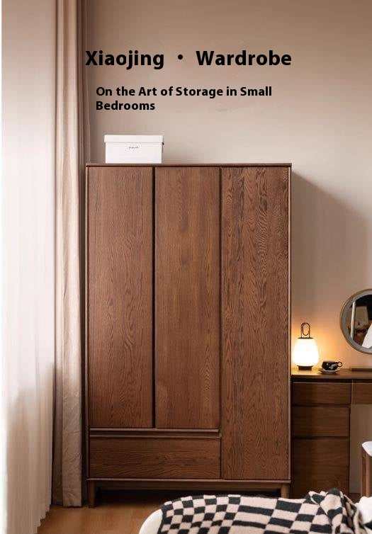 Oak Solid Wood Modern Off-Floor Wardrobe.