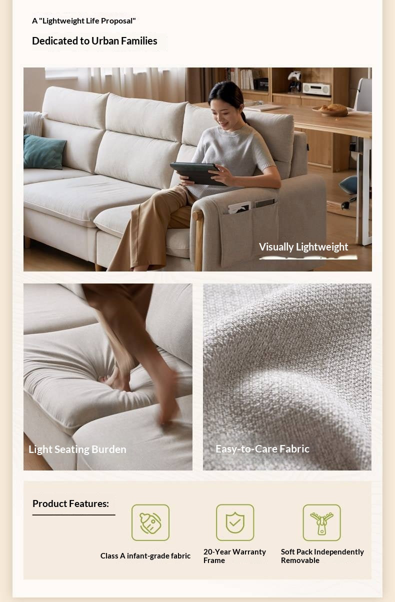 Fabric Contemporary Sectional Sofa with Relaxed Seating