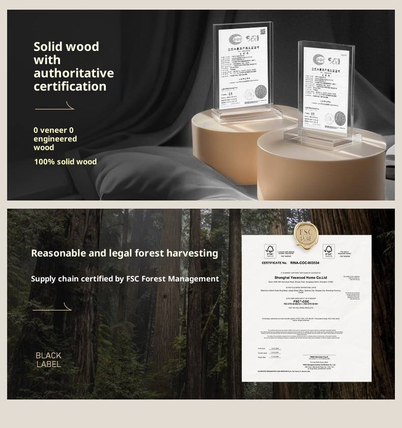 Black Walnut Solid Wood Italian Light Luxury Genuine Leather Soft Bed