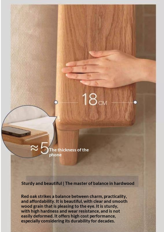 Oak, Ash Solid Wood Wabi Sabi Style Genuine Leather Sofa, fabric sofa