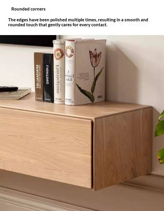 Oak, Tulipwood Solid Wood TV Cabinet with Light