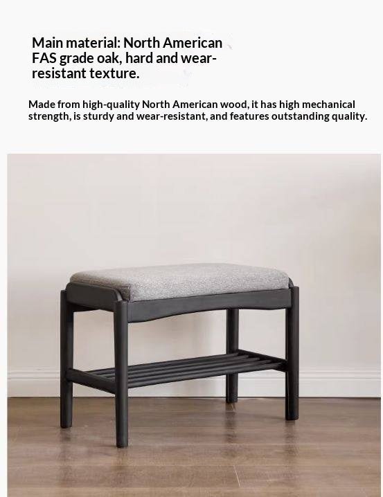 Oak Solid Wood Shoe Changing Bench