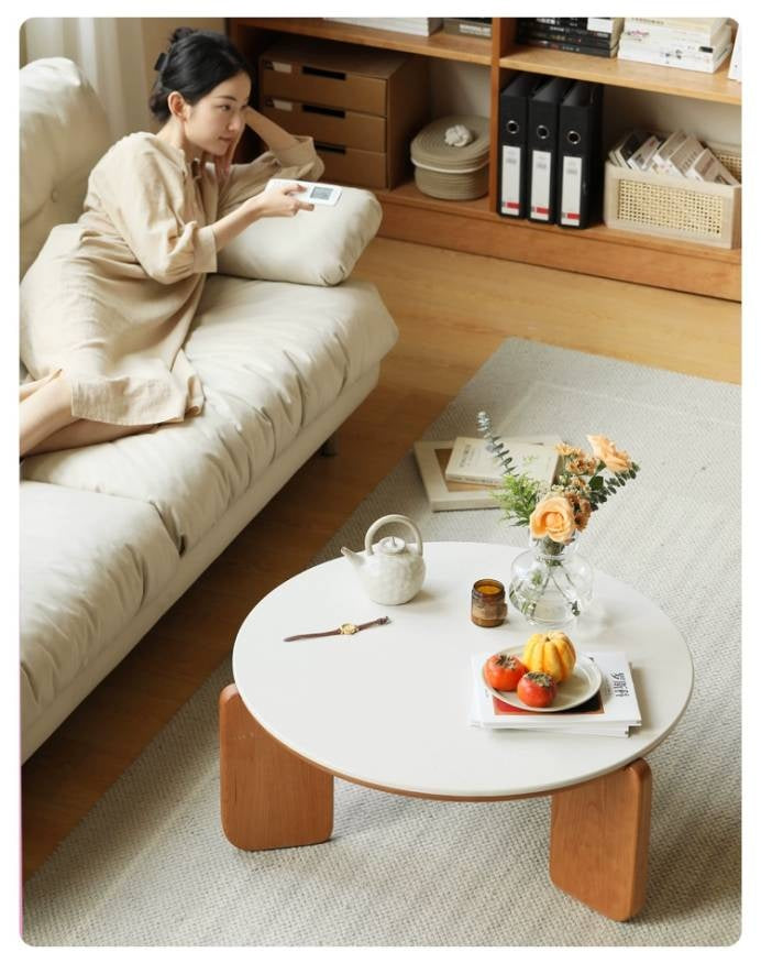 Cherry Solid Wood Slab Coffee Table