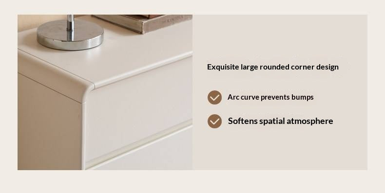 Tulipwood Solid Wood, Solid Rubberwood  Milky Cream Style Chest of Drawers