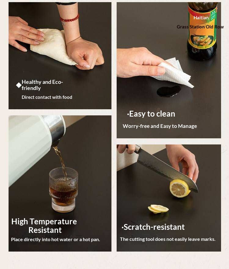 Oak Solid Wood Coffee Table with Rock Plate Surface