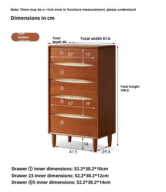 Poplar Solid Wood Vintage Style Side Cabinet.