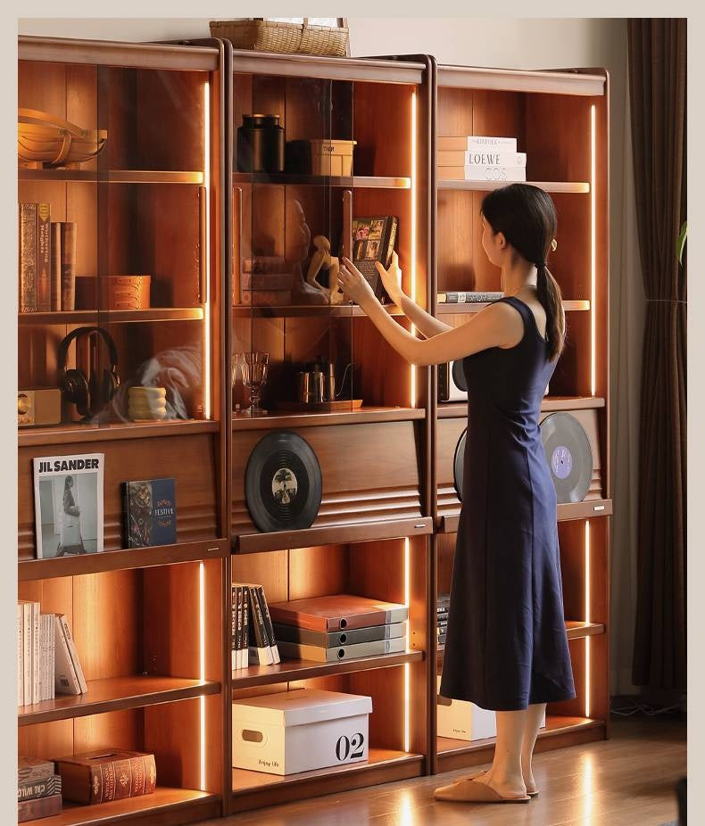 Black Walnut, Tulipwood Solid Wood Antique Style Bookshelf