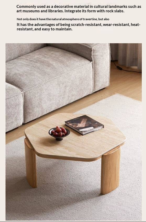 Ash Solid Wood Wabi-Sabi Style Coffee Table