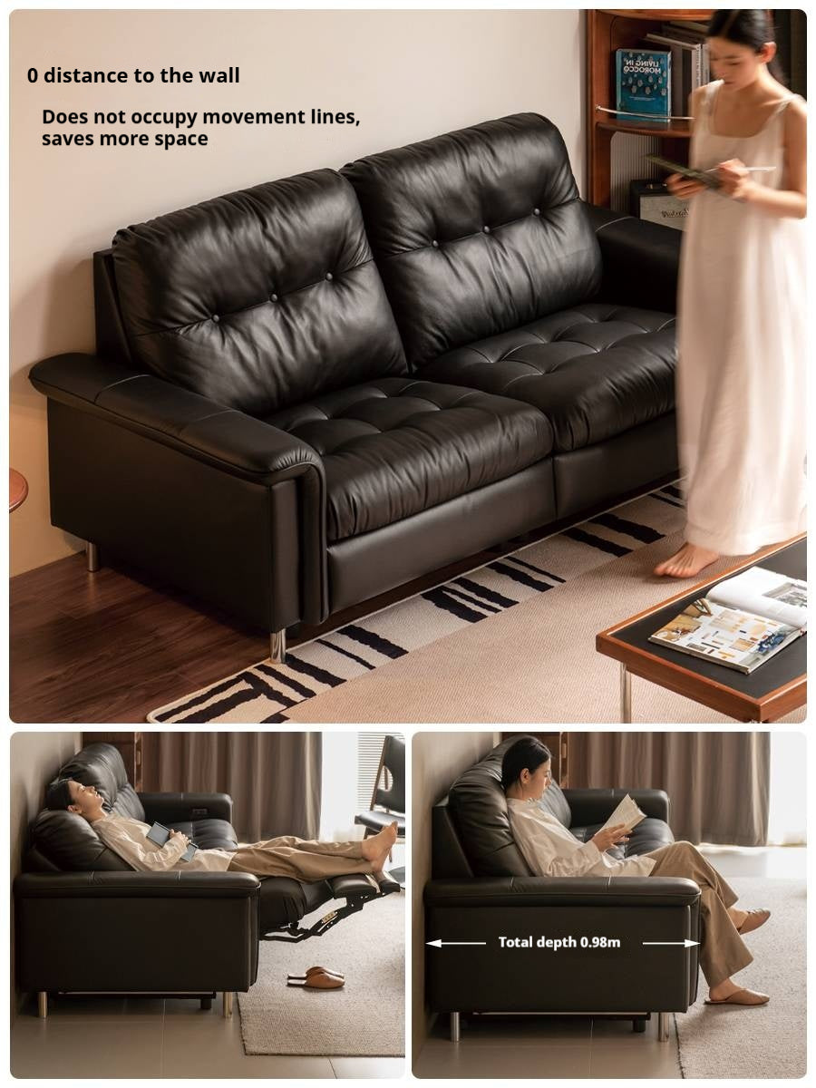 Genuine Leather Antique Style Electric Sofa