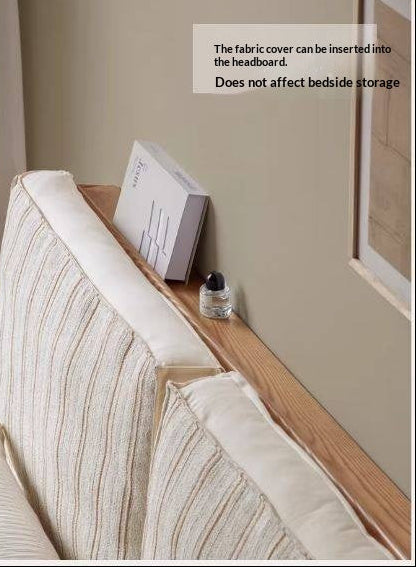 Fabric Bed Headboard Pillow with Large Removable Backrest Cushion