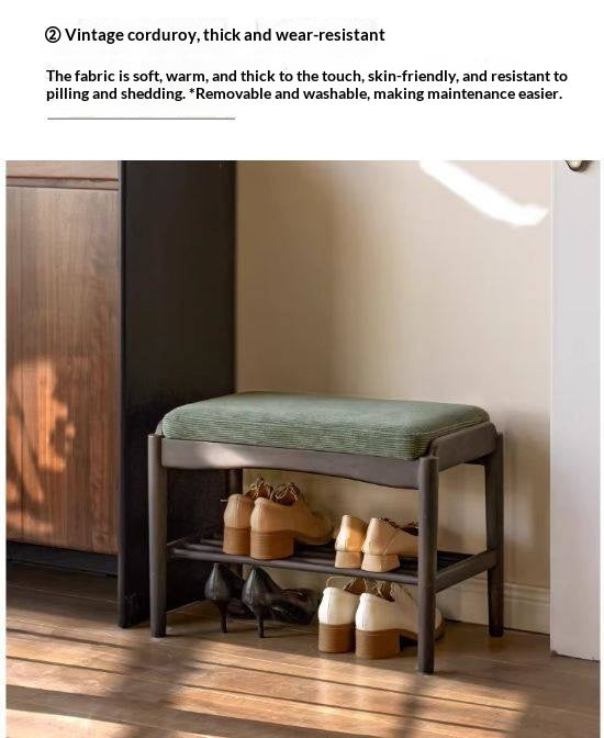 Oak Solid Wood Shoe Changing Bench