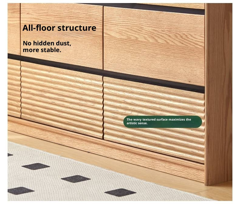 Oak Solid Wood Modern Minimalist Chest of Drawers