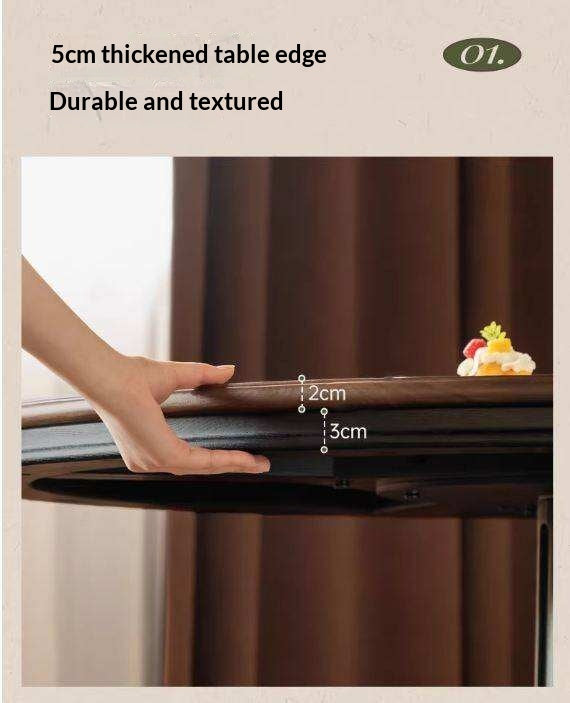 Black Walnut Solid Wood American Retro Round Dining Table