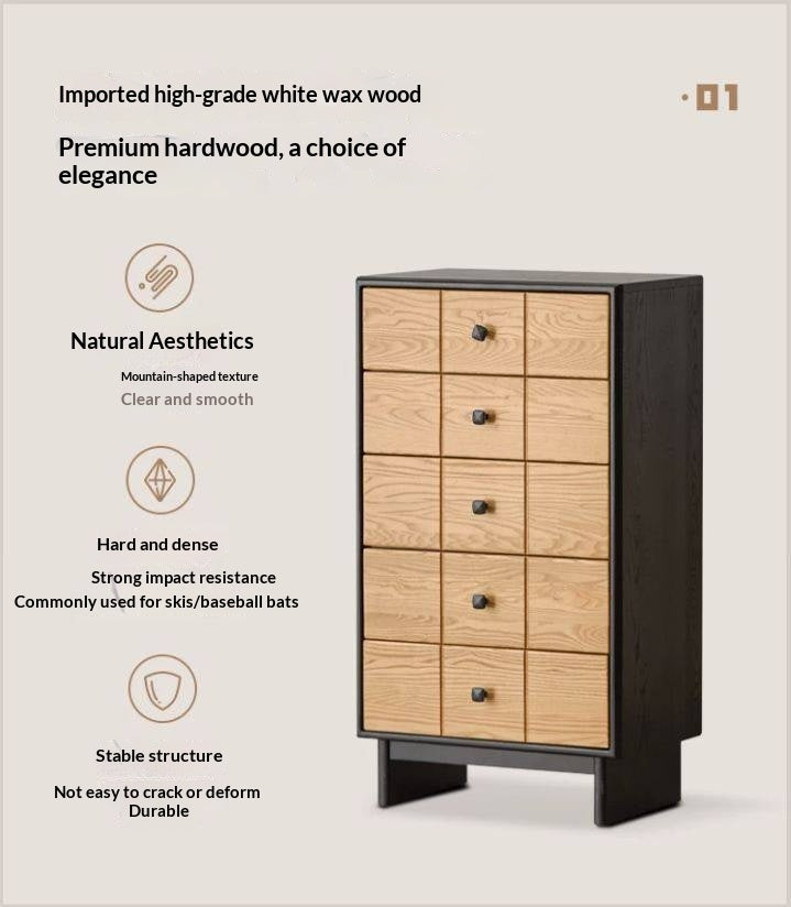 Ash Solid Wood Modern Chest of Drawers