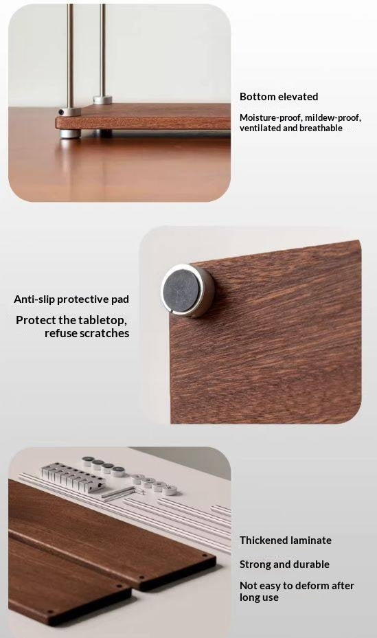 Sapele Solid Wood Multi Layer Storage Rack Antique Style