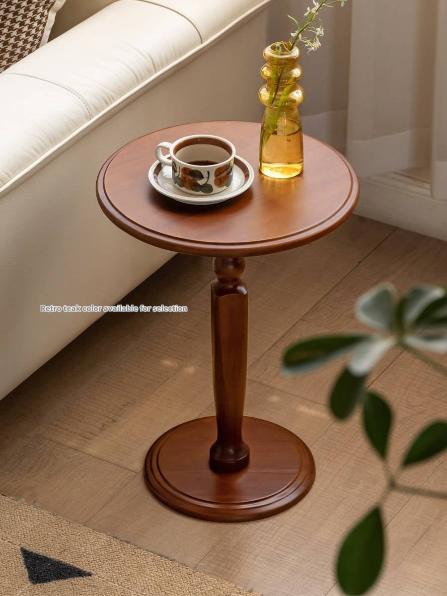 Solid Rubberwood, Poplar Solid Wood Side Table Black Small Furniture