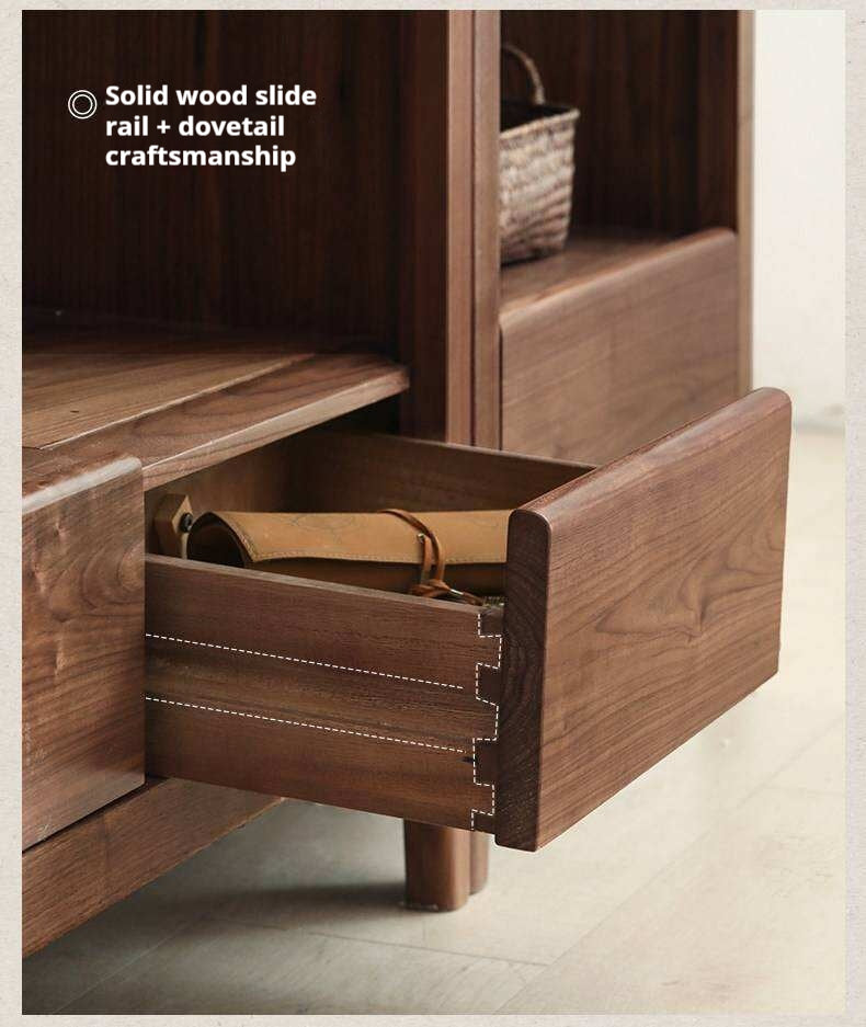 Black Walnut, Ash Solid Wood Bookcase Free Combination Bookshelf