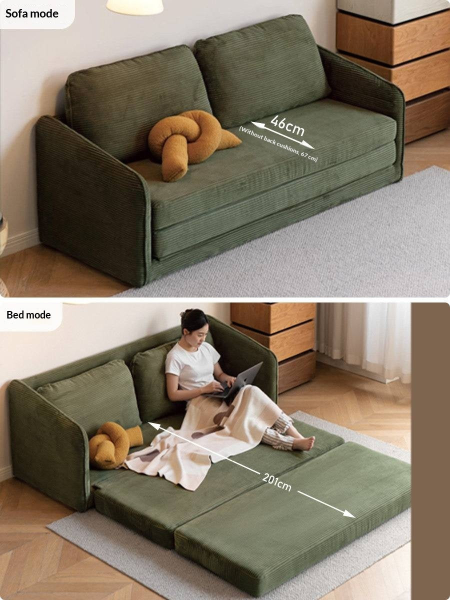 Fabric Convertible Tatami Sofa Bed with Floor-Level Lounge Design