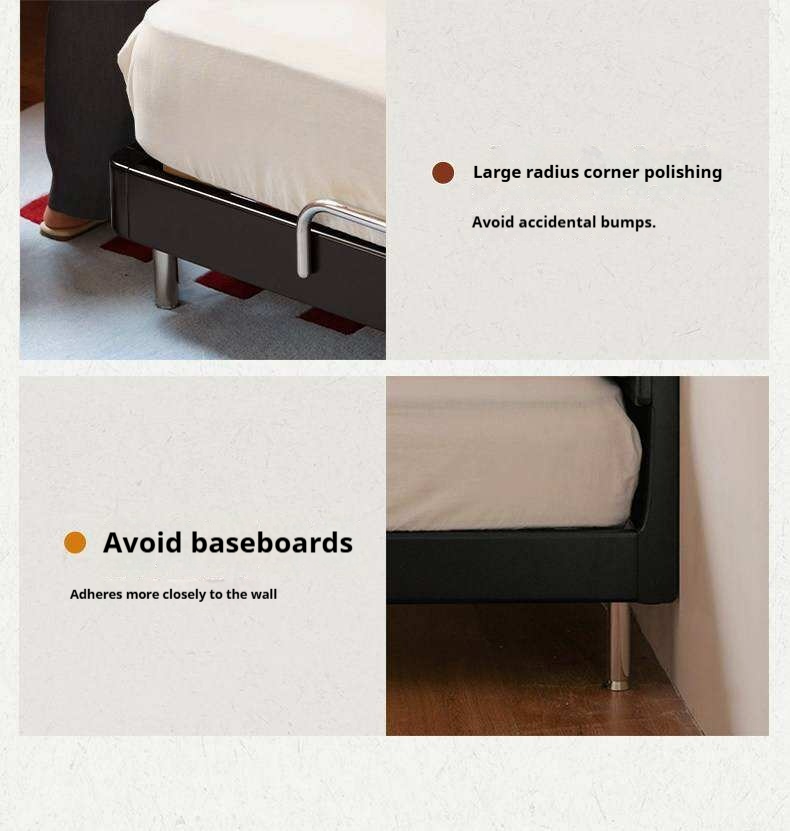 Rubberwood Solid Wood Ancient Style Double Bed