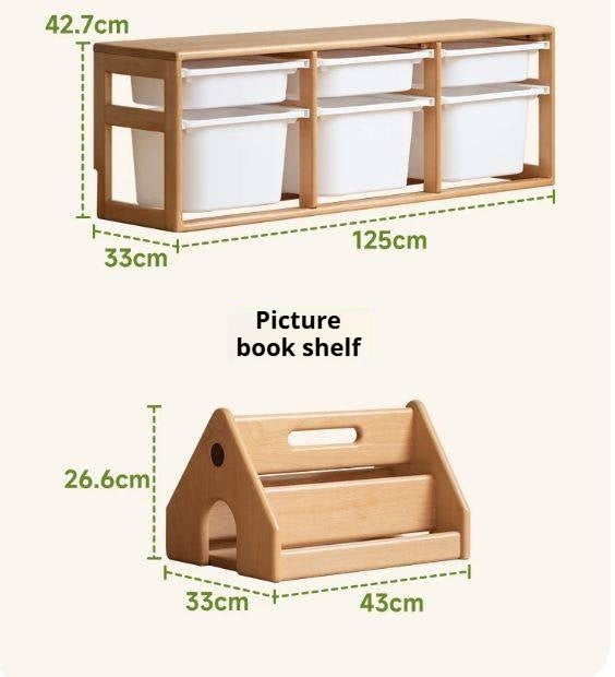 European Beech Solid Wood Kids Cabinet