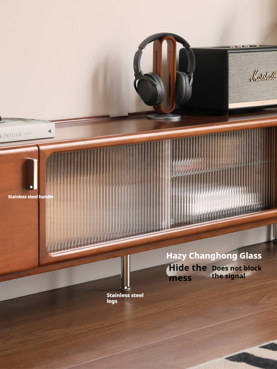 Poplar Solid Wood Retro High Locker TV Cabinet.