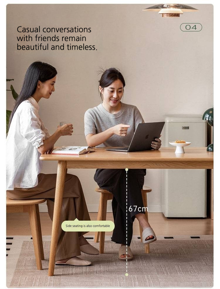 Oak Solid Wood Modern Dining Table