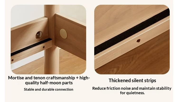 Rubberwood Solid Wood Children's Multifunctional Bunk Bed