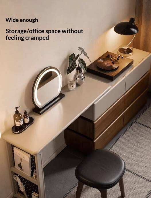 Black Walnut, Poplar Solid Wood Vanity Table Modern Italian Design