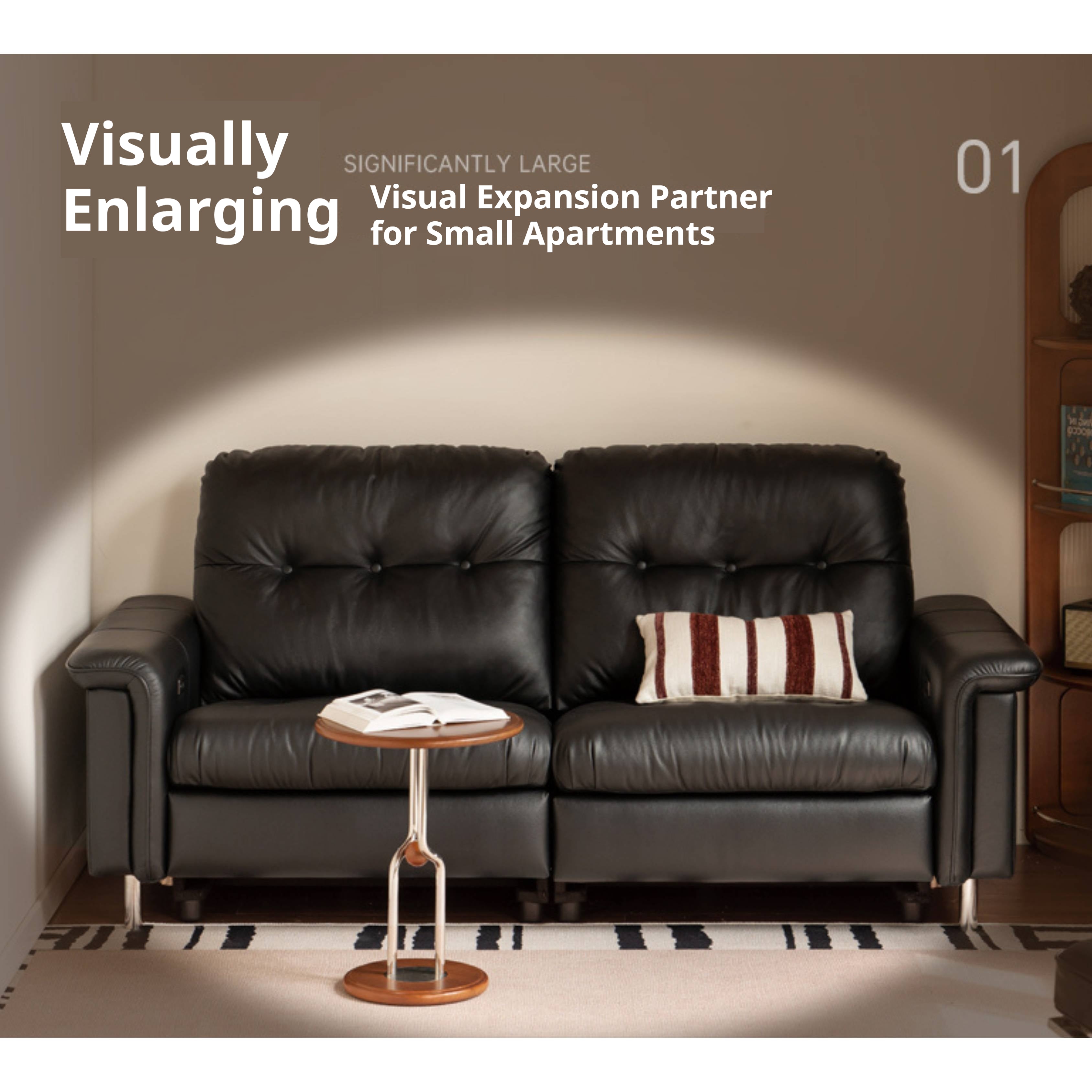 Genuine Leather Antique Style Electric Sofa
