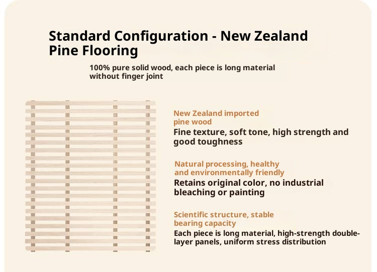 Beech Solid Wood Children's Modern Simple Single Bed