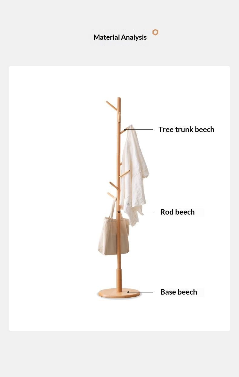 Beech Solid Wood Modern Minimalist Standing Hanger