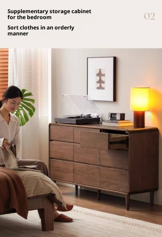 Sandalwood Solid Wood Modern Chest of Drawers