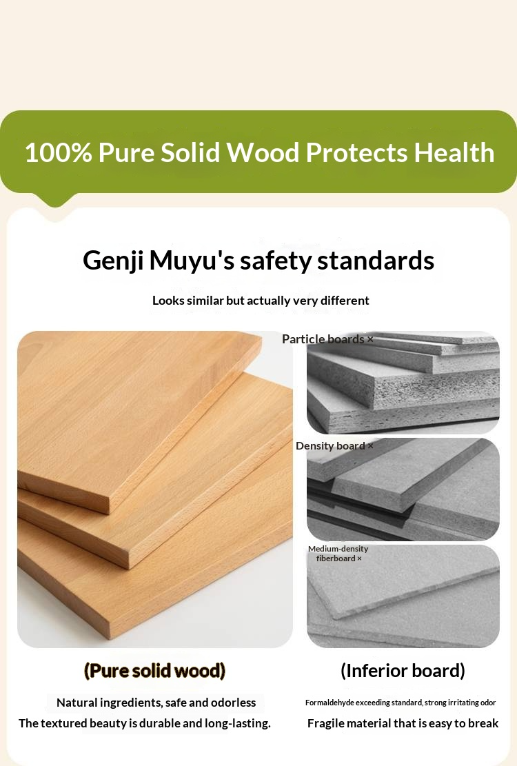 Beech Solid Wood Children's Multifunctional Storage Loft Bed