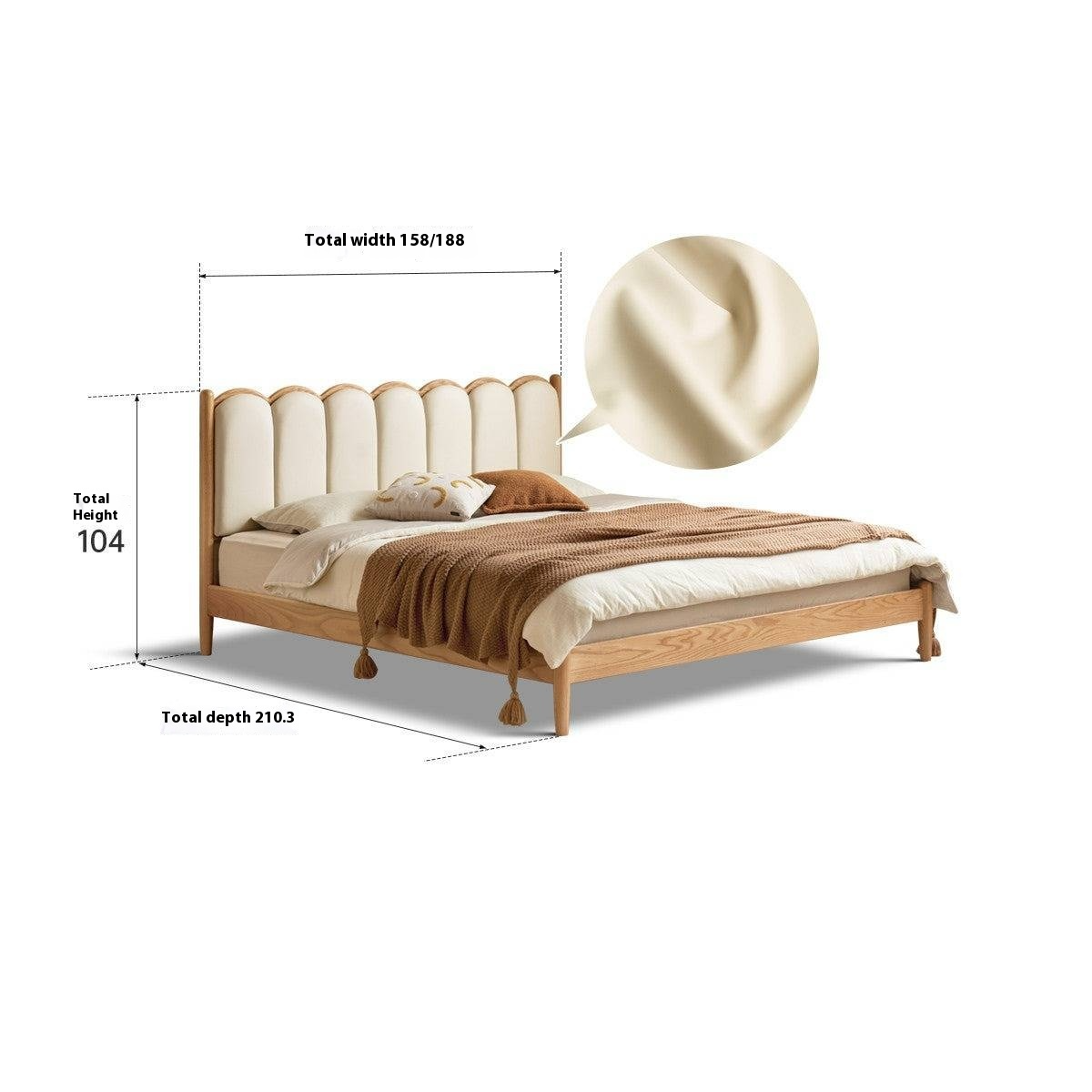 Oak Solid Wood Dream House Soft Bed