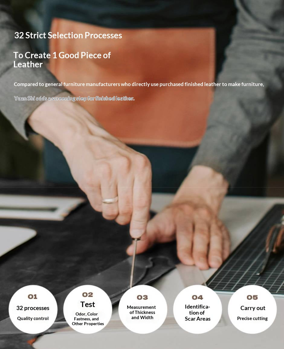 Genuine Leather  Oversized Tufted  Deep-Cushion  Sofa