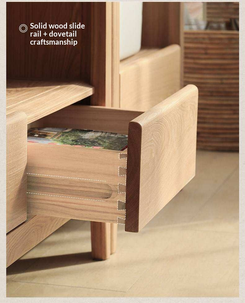 Ash Solid Wood Combination Bookcase Bookshelf