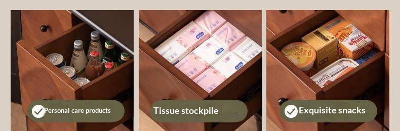 Rubberwood Solid 9-Drawer Dresser, Mid Century Bedroom Storage Cabinet