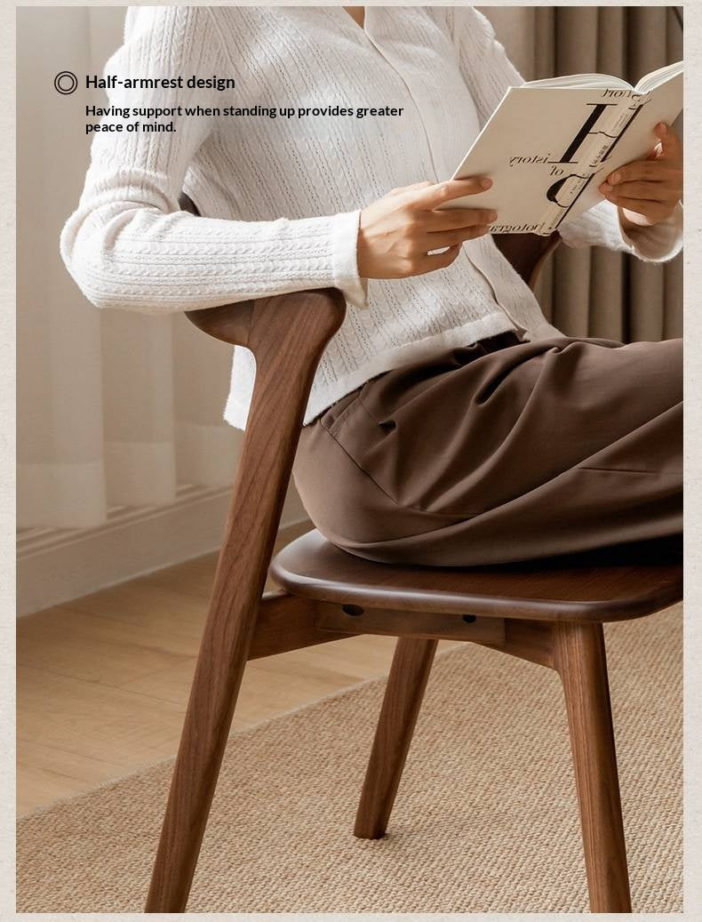 Black Walnut, Ash Solid Wood Dining Chair