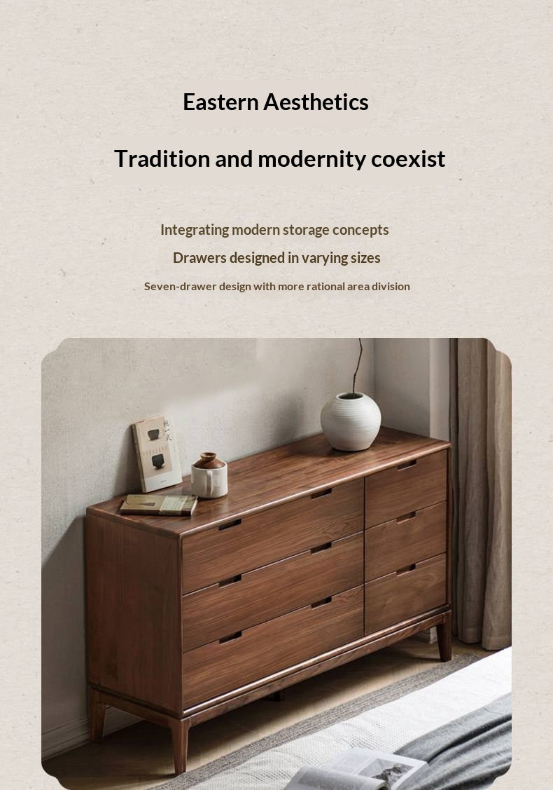 Ash Solid Wood Storage Cabinet Against the Wall