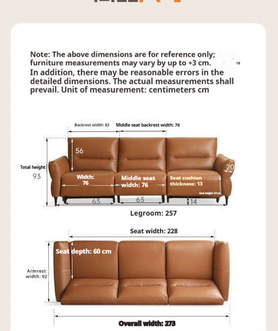 Genuine Leather Modular Power Reclining Sofa