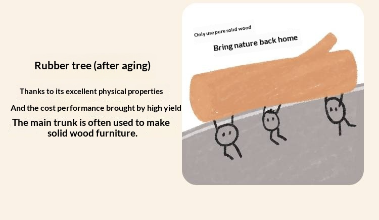 Rubberwood Solid Wood Children's Bunk Bed