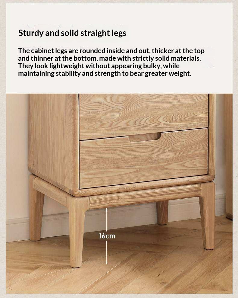 Ash Solid Wood Modern Nordic Style Nightstand