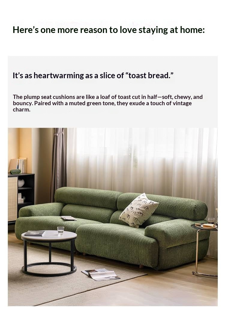Bouclé Fabric Modern Soft Block Sofa