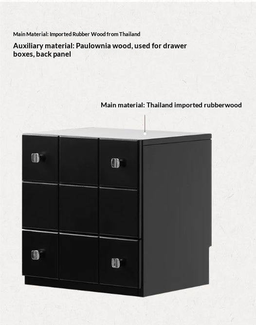 Solid RubberWood Retro Style Side Cabinets