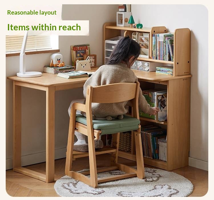 Beech Solid Wood Kids Corner Desk