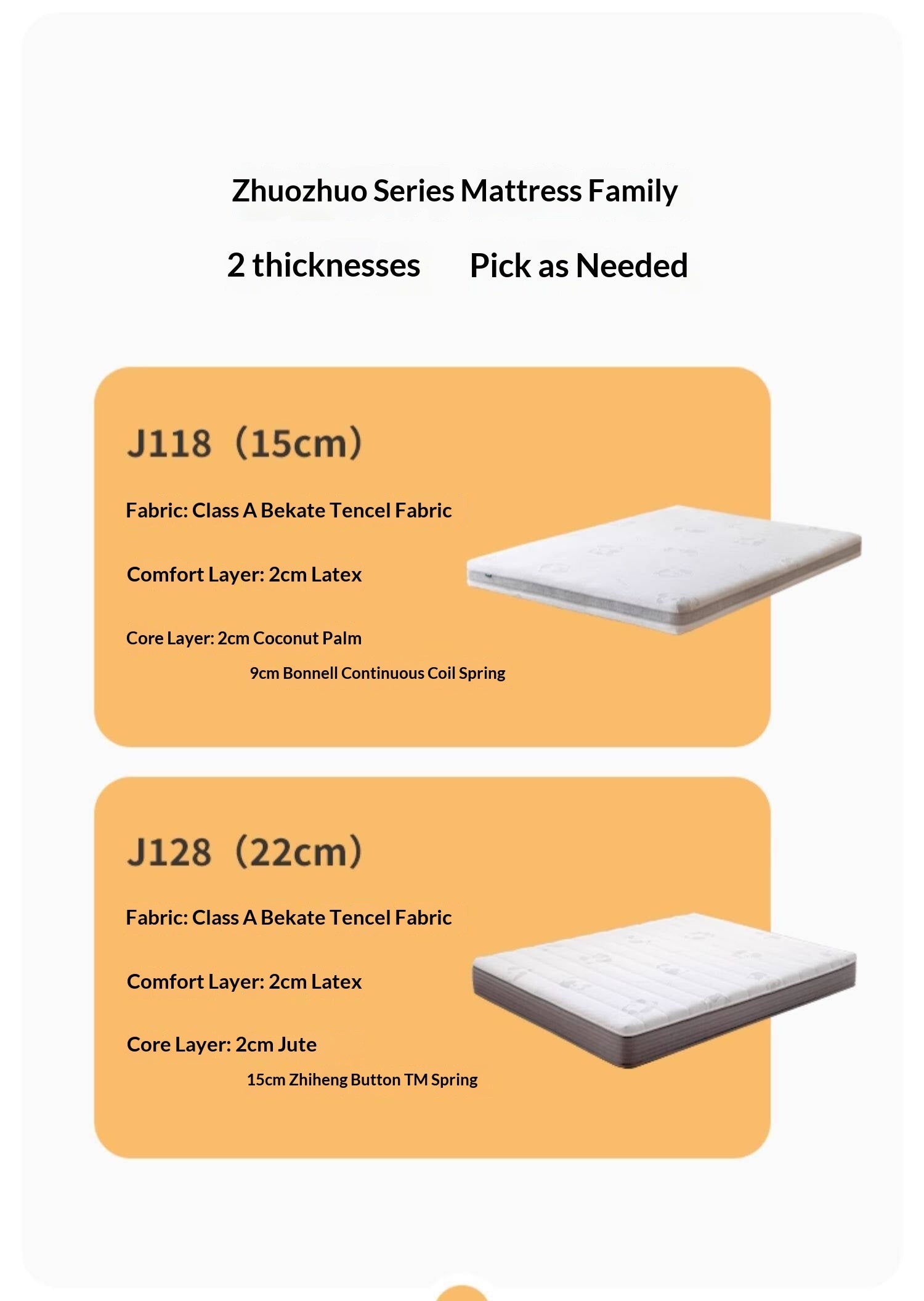 Children's Eco-Friendly Glue-Free Mattress — Panda Jute Spring, Coconut Fiber, Double Latex