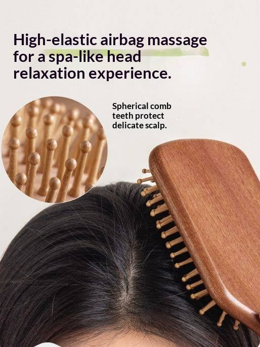 Nordic Beech Solid Wood Hair Care Cushion Comb