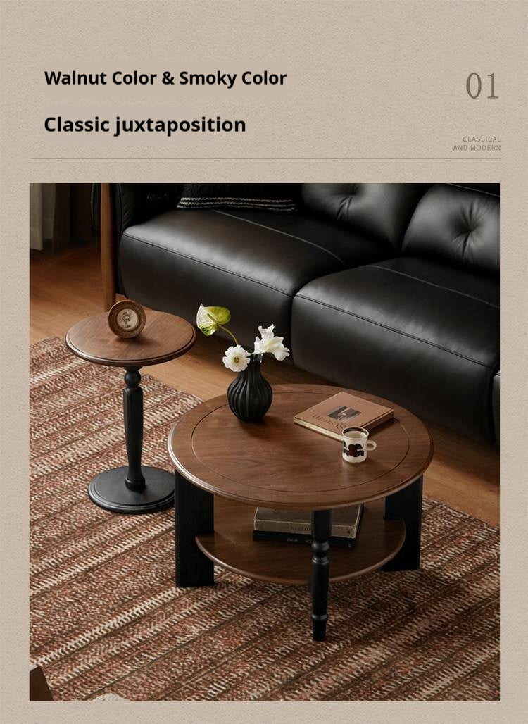 Black Walnut Solid Wood American Retro Coffee Table