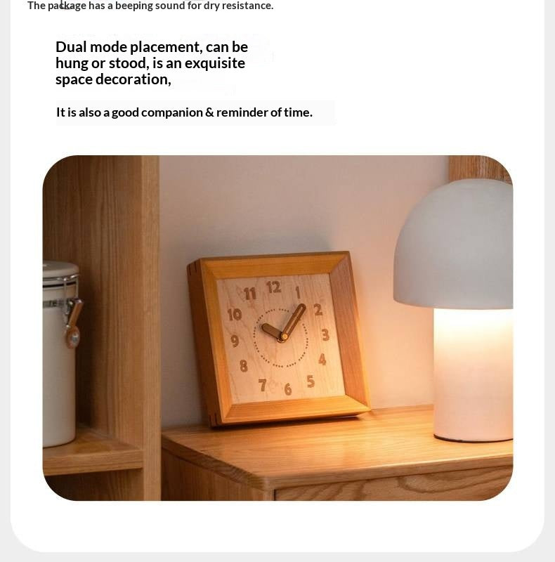 Cherry, Black Walnut Solid Wood Silent Movement Wall Clock